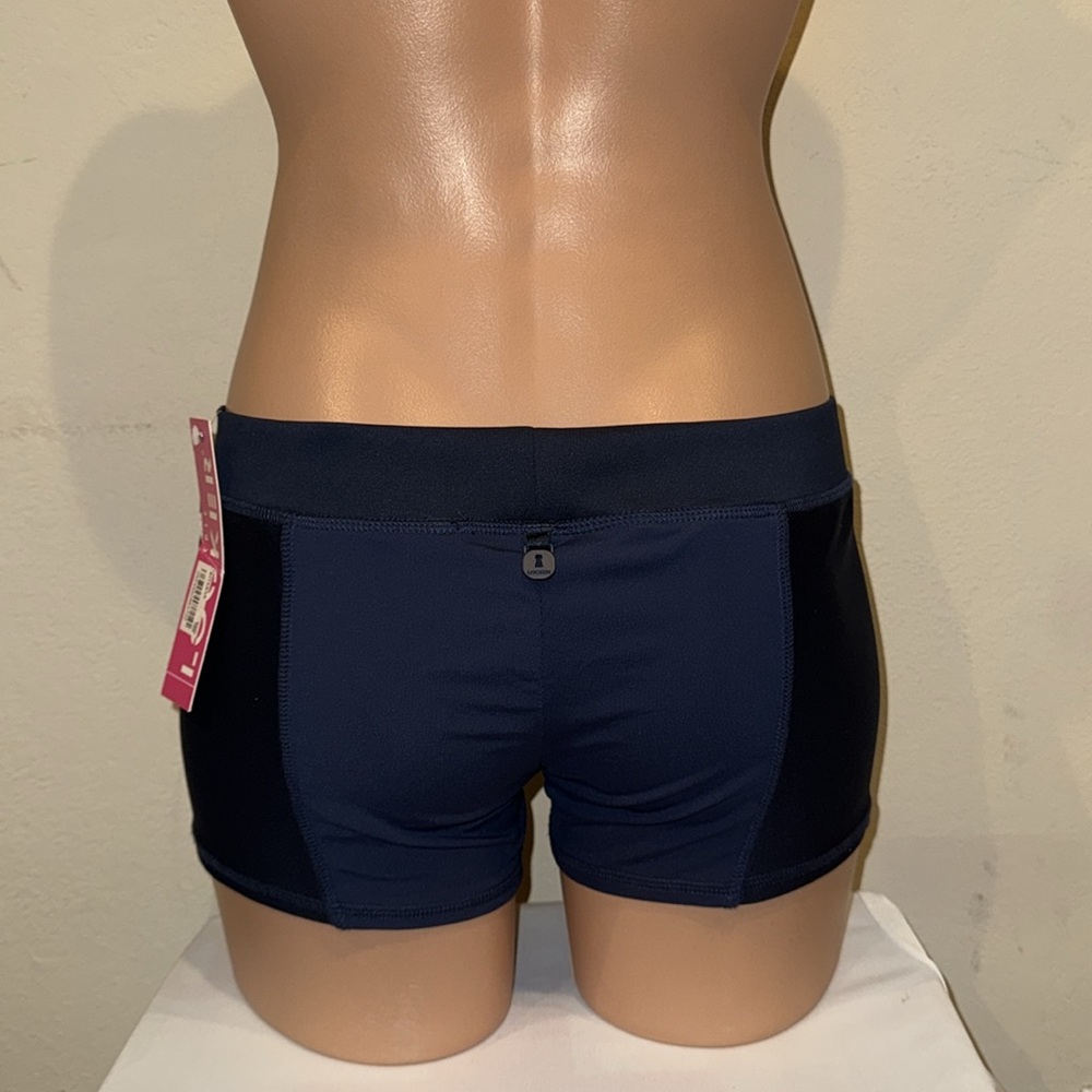 NWT Anne Cole Locker bikini swim shorts size S Navy - Picture 3 of 3